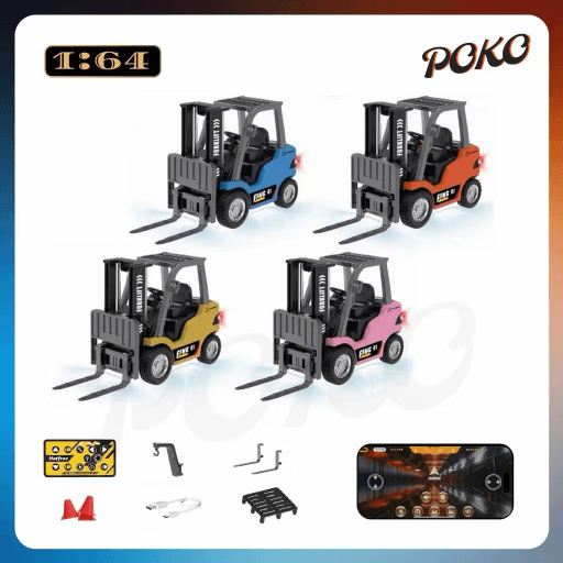 142. Mainan RC Mini Forklift 1:64