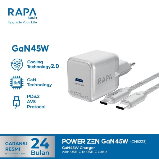 187. Charger Rapatech GaN 45 Watt